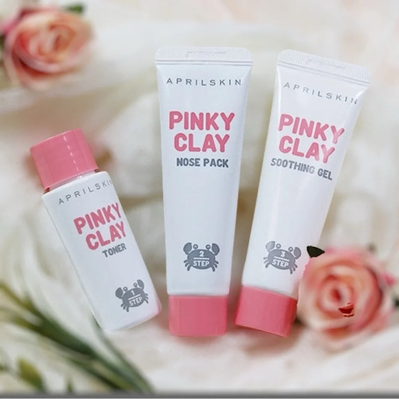 APRIL SKIN Pinky Clay Nose Pack 3  Step Kit - Picture 1 of 4